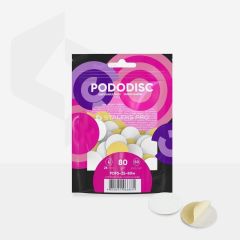 PODODISC STALEKS PRO L Pedikür Disk İçin Yumuşak Tabanlı Yedek Beyaz Törpüler, 80 Grit (50 Adet)