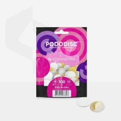 PODODISC STALEKS PRO M Pedikür Disk İçin Yumuşak Tabanlı Yedek Beyaz Törpüler, 100 Grit (50 Adet)