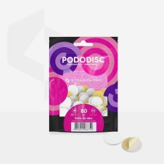 PODODISC STALEKS PRO M Pedikür Disk İçin Yumuşak Tabanlı Yedek Beyaz Törpüler, 80 Grit (50 Adet)