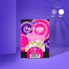 PODODISC STALEKS PRO S Pedikür Disk İçin Yumuşak Tabanlı Yedek Beyaz Törpüler, 180 Grit (50 Adet)