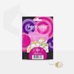 PODODISC STALEKS PRO S Pedikür Disk İçin Yumuşak Tabanlı Yedek Beyaz Törpüler, 100 Grit (50 Adet)