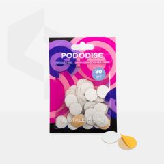 PODODISC STALEKS PRO S Pedikür Disk İçin Yedek Beyaz Törpüler, 80 Grit (50 Adet)