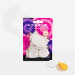 PODODISC STALEKS PRO L Pedikür Disk İçin Yedek Beyaz Törpüler, 80 Grit (50 Adet)