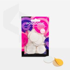 PODODISC STALEKS PRO L Pedikür Disk İçin Yedek Beyaz Törpüler, 180 Grit (50 Adet)