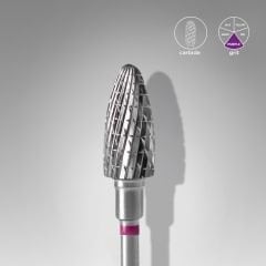 Sert Alaşım Mısır Freze, Mor, Çap 6 mm / Çalışma Kısmı 14 mm