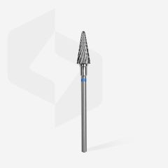 Sert Alaşım Koni Freze, Mavi, Çap 6 mm / Çalışma Kısmı 14 mm