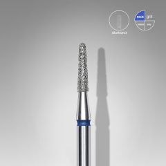 Elmas Kesik Koni Freze, Mavi, Çap 1,8 mm, Çalışma Kısmı 8 mm