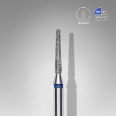 Elmas Kesik Koni Freze, Mavi, Çap 1,6 mm, Çalışma Kısmı 10 mm