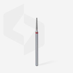 Elmas Kesik Koni Freze, Kırmızı, Çap 1,6 mm, Çalışma Kısmı 10 mm