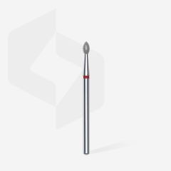 Elmas Sivri Tomurcuk Freze, Kırmızı, Çap 2,5 mm, Çalışma Kısmı 4,5 mm