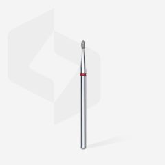Elmas Yuvarlanmış Tomurcuk Freze, Kırmızı, Çap 1,6 mm, Çalışma Kısmı 3,4 mm