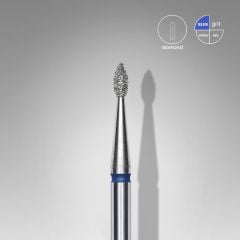Elmas Küre Freze, Mavi, Çap 1,6 mm, Çalışma Kısmı 4 mm