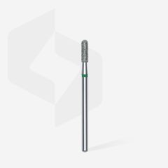 Elmas Yuvarlanmış Silindir Freze, Yeşil, Çap 2,3 mm, Çalışma Kısmı 8 mm