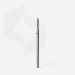 Elmas Yuvarlanmış Silindir Freze, Yeşil, Çap 1,4 mm, Çalışma Kısmı 8 mm