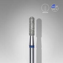 Elmas Yuvarlanmış Silindir Freze, Mavi, Çap 2,3 mm, Çalışma Kısmı 8 mm