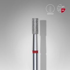 Elmas Silindir Freze, Kırmızı, Çap 2,5 mm, Çalışma Kısmı 6 mm