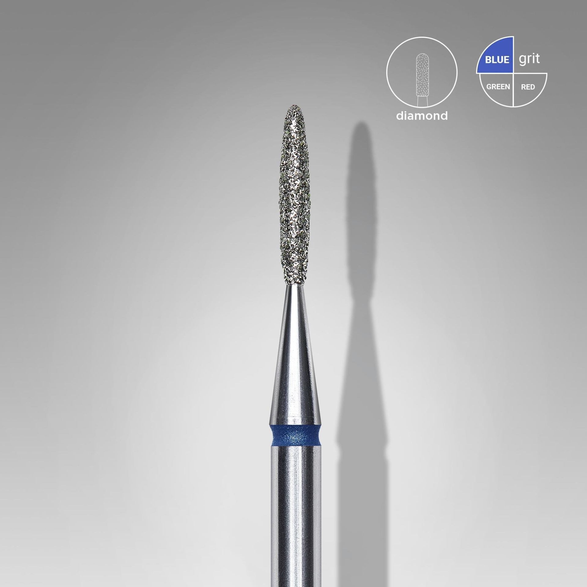 Elmas Alev Freze, Mavi, Çap 1,4 mm, Çalışma Kısmı 8 mm