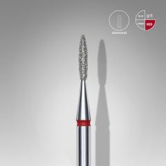 Elmas Alev Freze, Kırmızı, Çap 1,6 mm, Çalışma Kısmı 8 mm
