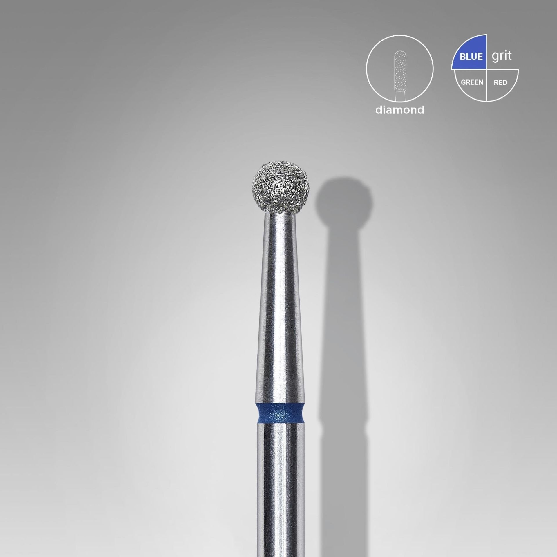 Elmas Küre Freze, Mavi, Çap 2,7 mm
