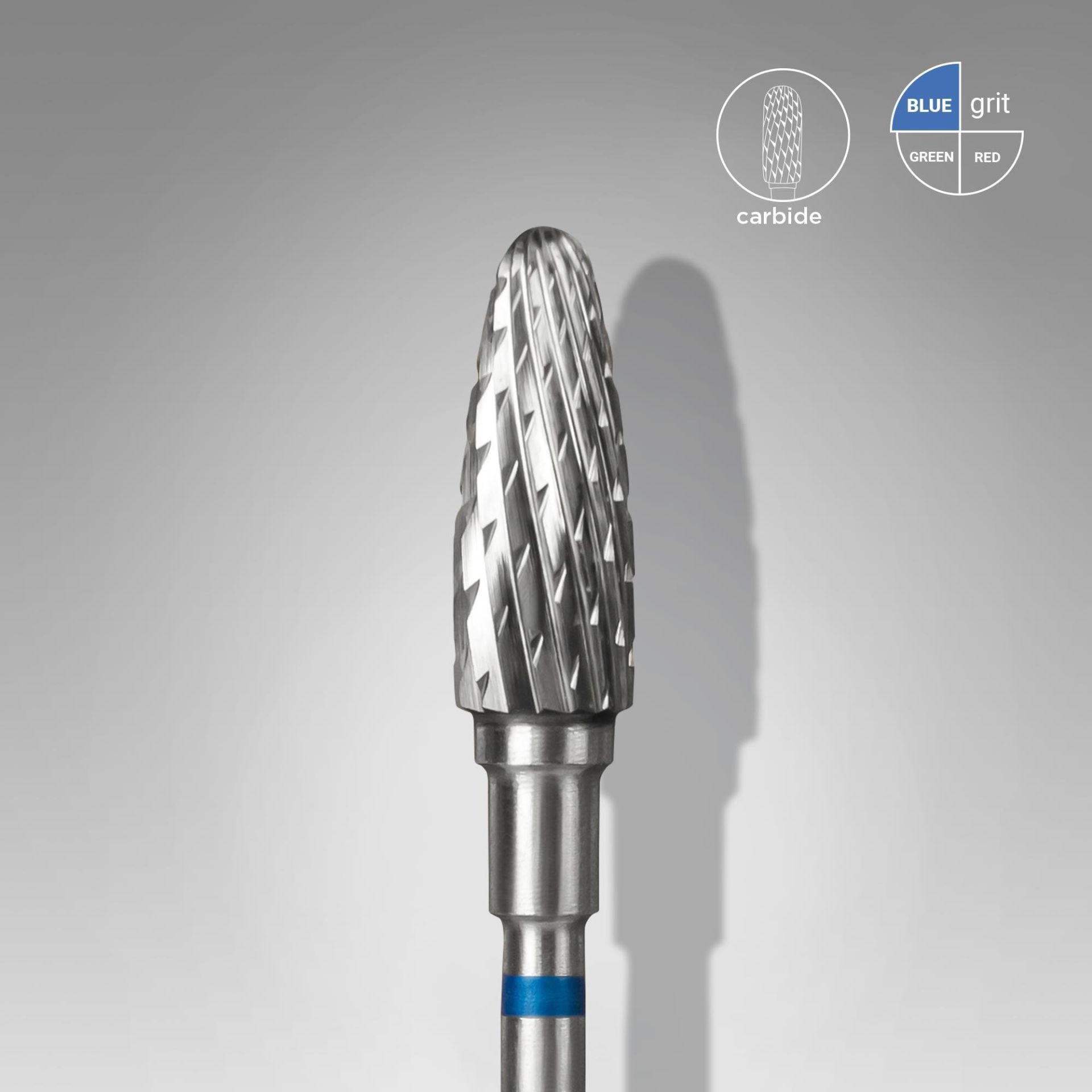Sert Alaşım Mısır Freze, Mavi, Çap 5 mm / Çalışma Kısmı 13 mm