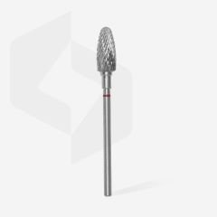 Sert Alaşım Mısır Freze, Kırmızı, Çap 6 mm / Çalışma Kısmı 14 mm