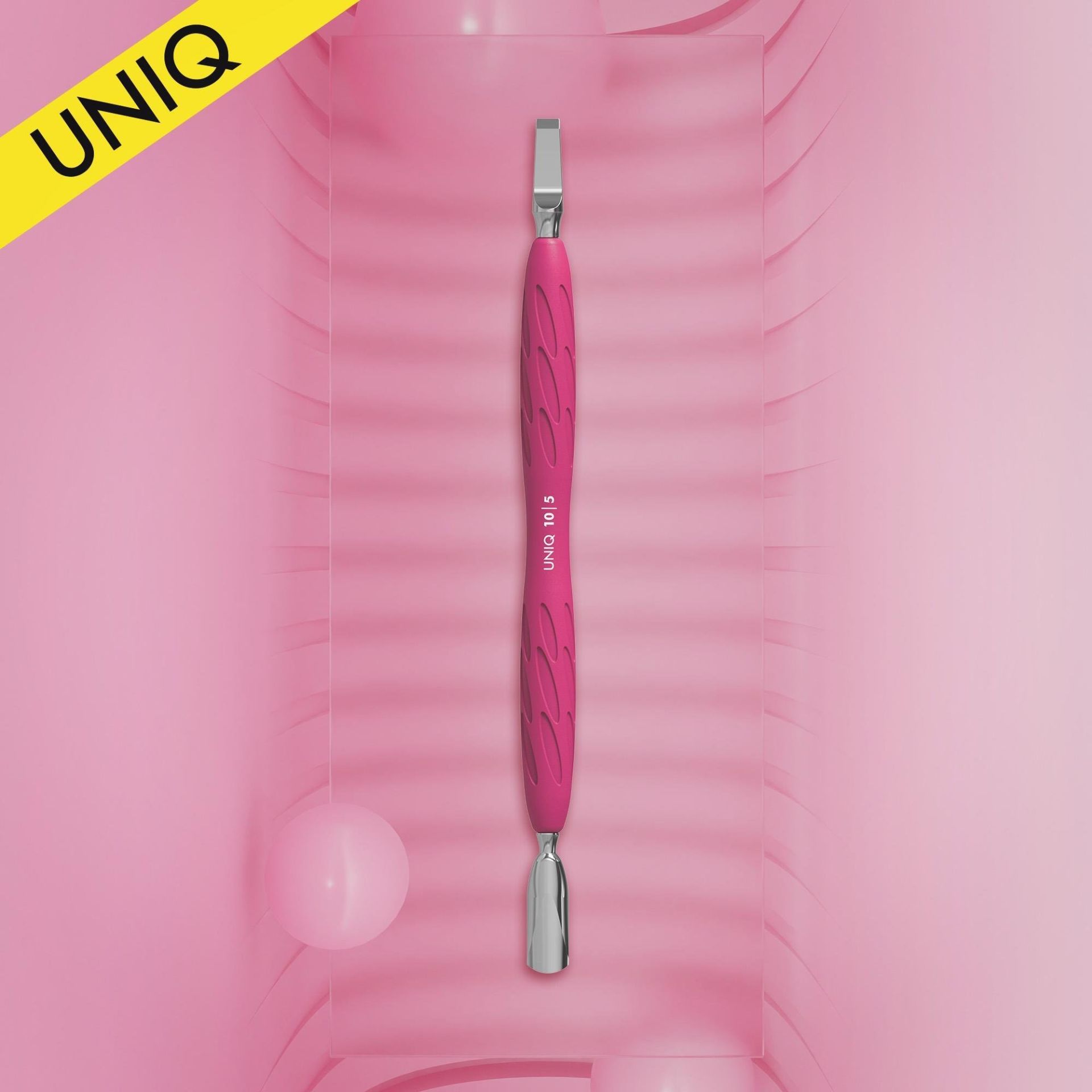 ''''''Gummy'''' UNIQ 10 TYPE 5 Silikon Saplı Tırnak Eti İtici (Dar Yuvarlak İtici + Geniş Düz Bıçak)''