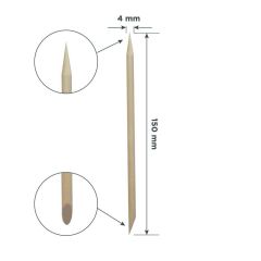 STALEKS PRO Portakal Manikür Çubuğu, Ahşap 150 mm (100 Adet)