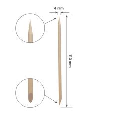 STALEKS PRO Portakal Manikür Çubuğu, Ahşap 110 mm (100 Adet)