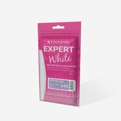 EXPERT 40 Yarım Ay Törpü İçin Yedek PapmAm Yumuşak Tabanlı Beyaz Törpüler, 240 Grit (30 Adet)