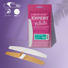 EXPERT 40 Yarım Ay Törpü İçin Yedek PapmAm Yumuşak Tabanlı Beyaz Törpüler, 100 Grit (30 Adet)